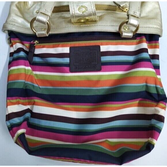 Coach Lily Legacy Metallic Gold Leather Ltd Ed TurnLock Tote Shoulder Bag - $580 - Picture 12 of 14